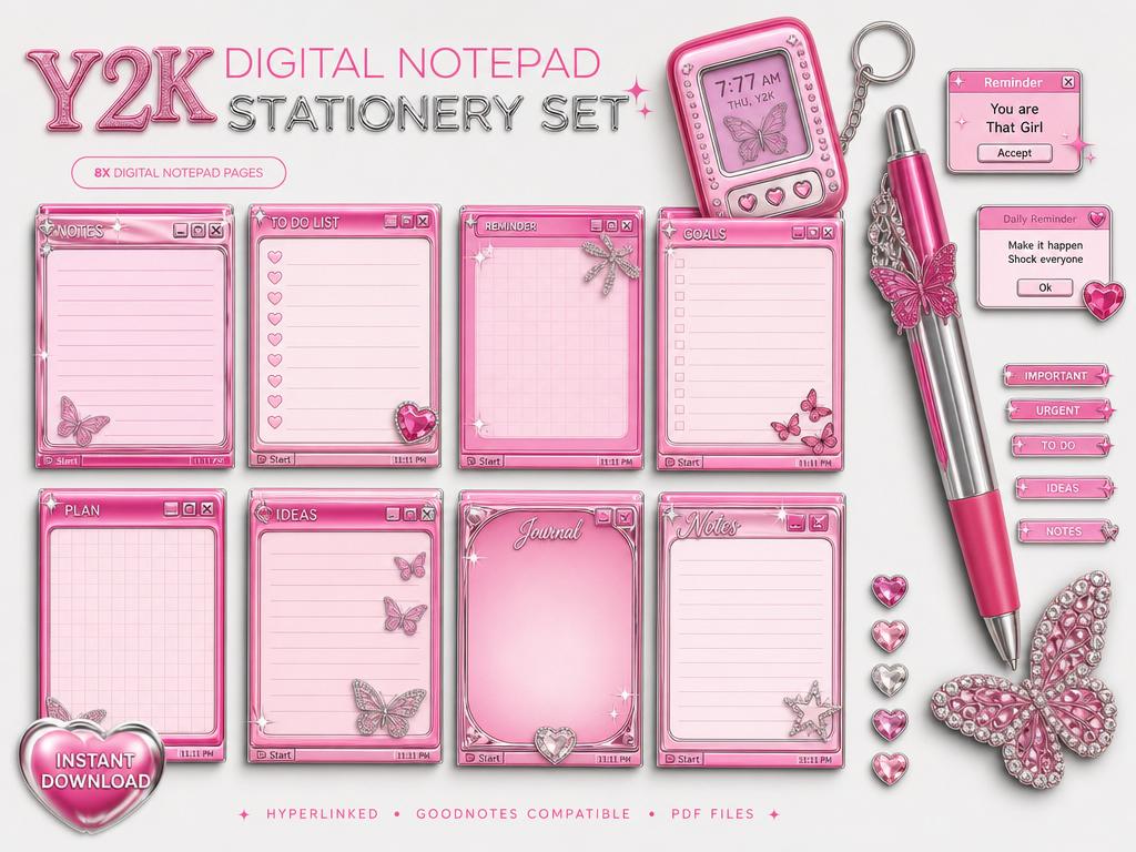 Digital Notepad Stationery Set